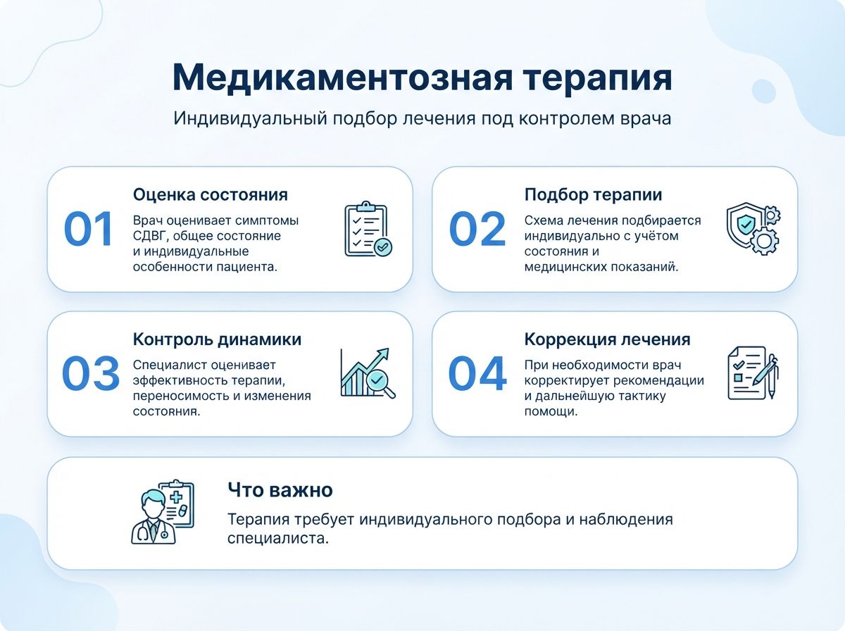 Лечение СДВГ в Беломорске у детей и взрослыхинфографика